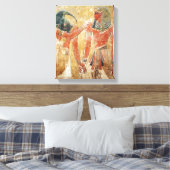 Der Gott Thoth mit Seti I im Grab von Seti Leinwanddruck (Insitu (Schlafzimmer))