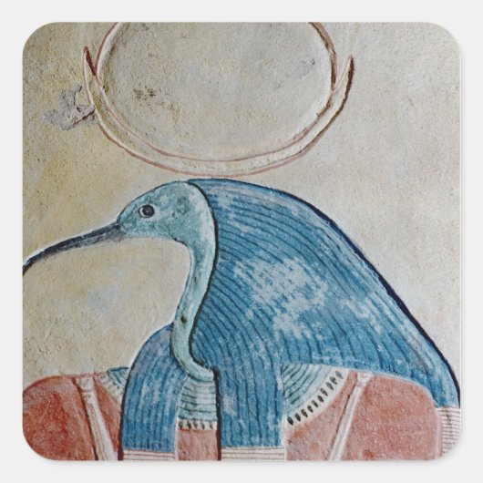 Der Gott Thoth Quadratischer Aufkleber (Vorderseite)