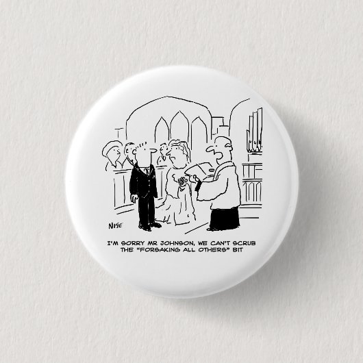 Der Gottesdienst für Hochzeit kann die Vows nicht  Button (Vorderseite)