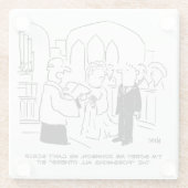 Der Gottesdienst für Hochzeit kann die Vows nicht  Glasuntersetzer (Rückseite)