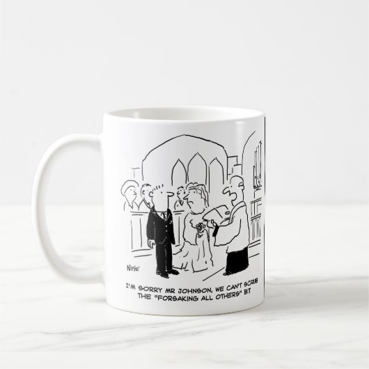Der Gottesdienst für Hochzeit kann die Vows nicht Kaffeetasse (Links)