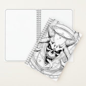 Der göttliche Arkane Schädel des Todesweißen Noteb Notizblock (Innen)