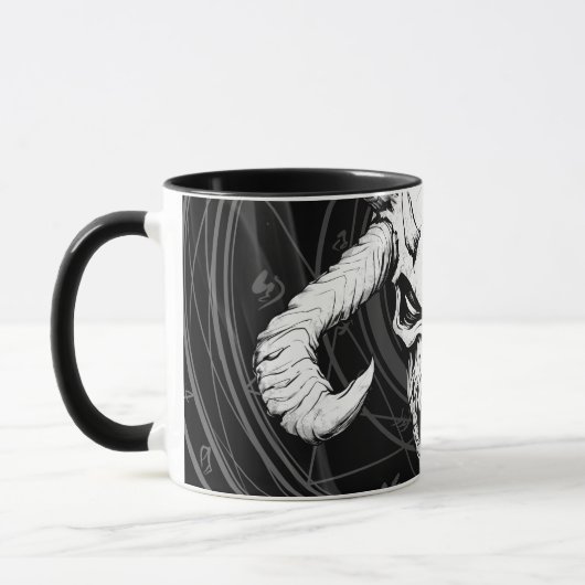 Der göttliche Arkanskull des Todes Schwarz Tasse (Links)