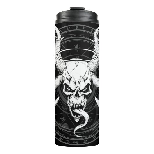 Der göttliche Arkanskull des Todes Schwarz Thermosbecher (Vorderseite)