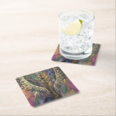 Der göttliche Baum des Lebens himmlische Flügel un Rechteckiger Pappuntersetzer (Vor Ort)