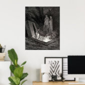 Der göttliche Comedy Gustave Dore Dante Woodcut il Poster (Heimbüro)