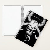 Der göttliche Schädel des Death Black-Notebooks Notizblock (Innen)