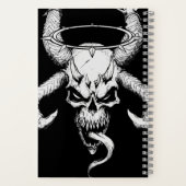 Der göttliche Schädel des Death Black-Notebooks Notizblock (Rückseite)