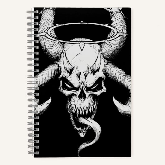 Der göttliche Schädel des Death Black-Notebooks Notizblock (Vorderseite)
