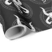 Der göttliche Schädel des Todesschwarzen Umschlagp Geschenkpapier (Rolleneckpunkt)