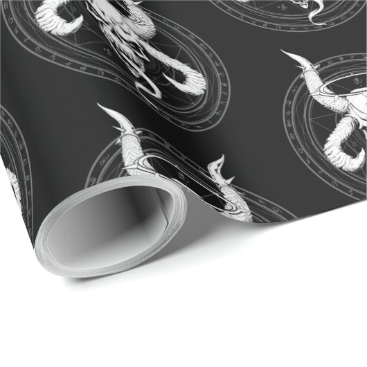 Der göttliche Schädel des Todesschwarzen Umschlagp Geschenkpapier (Rolleneckpunkt)