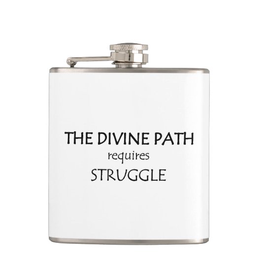 Der göttliche Weg erfordert Kampf Flachmann (Vorderseite)