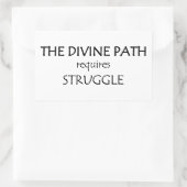 Der göttliche Weg erfordert Kampf Rechteckiger Aufkleber (Tasche)