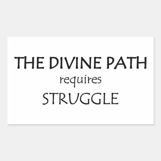 Der göttliche Weg erfordert Kampf Rechteckiger Aufkleber (Vorderseite)