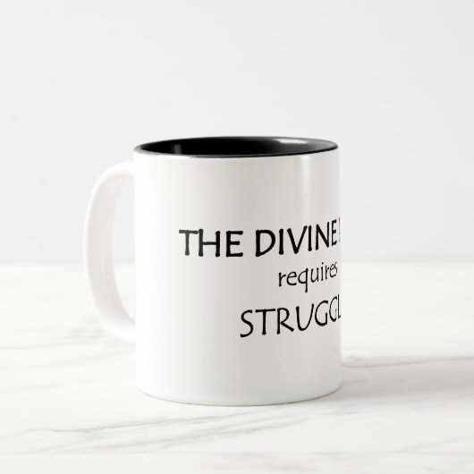 Der göttliche Weg erfordert Kampf Zweifarbige Tasse (Vorderseite Links)