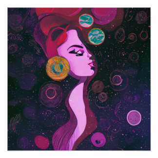 Der göttliche weibliche spirituelle Erwachungsrahm Poster