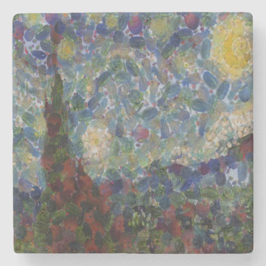 Der Gourdy Night Starry Fine Art Spoof Steinuntersetzer (Vorderseite)