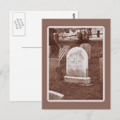 Der Grabstein von Washington Irving Postkarte (Vorne/Hinten)