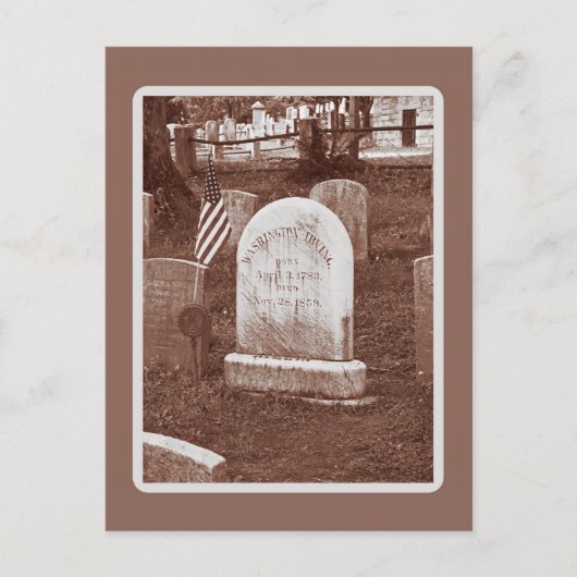 Der Grabstein von Washington Irving Postkarte (Vorderseite)