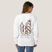 Der Graceful Swan Minimalist Crewneck Pullover | (Schwarz voll)