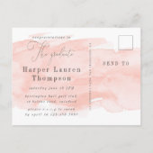 DER GRADUATE BLUSSWASSERFARBSTOFF ANKÜNDIGUNGSPOSTKARTE (Rückseite)