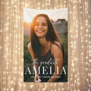 Der Graduate   Fett Name Abschluss Banner