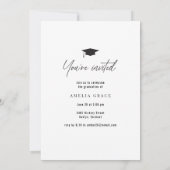 Der Graduate | Fett Name Abschluss Einladung (Rückseite)