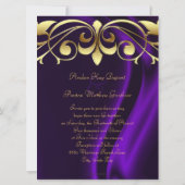 Der Graf der Lila Seidengoldkrone Einladung (Rückseite)