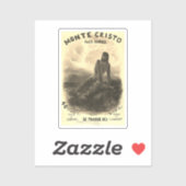 Der Graf von Monte Cristo - Vintag Aufkleber (Blatt)