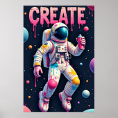Der Graffiti-Astronaut Poster (Vorne)