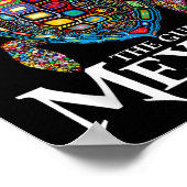 Der Grafische Meeresschildkrötengolf Mexikos vergi Poster (Ecke)