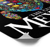 Der Grafische Meeresschildkrötengolf Mexikos vergi Poster (Ecke)