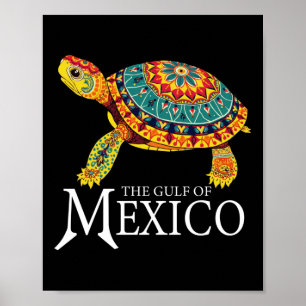 Der Grafische Meerschildkrötengolf Mexikos vergess Poster
