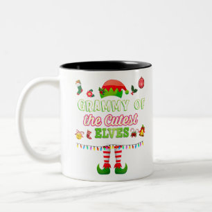 Der Grammy der Niedlichsten Elfen, die Weihnachten Zweifarbige Tasse