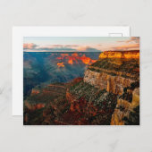 Der Grand Canyon Arizona bei Sonnenuntergang Postkarte (Vorne/Hinten)