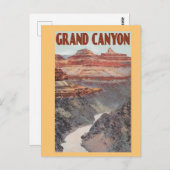 Der Grand Canyon, der Stil der Vintage Postkarte (Vorne/Hinten)