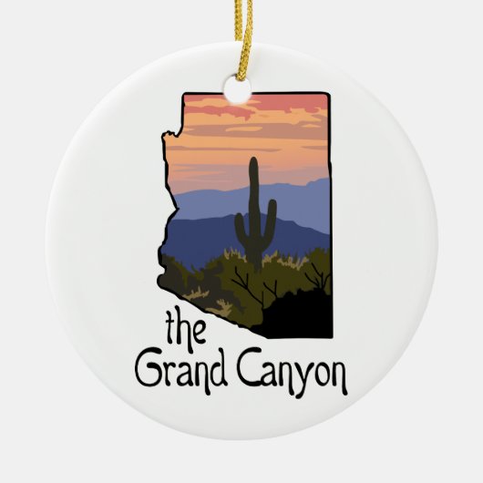 Der Grand Canyon Keramik Ornament (Vorne)