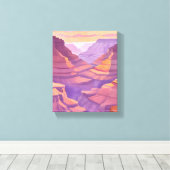 Der Grand Canyon | Nationalpark Wasserfarbe Leinwanddruck (Insitu (Holzboden))