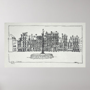 Der Grand Place Lille, Frankreich Poster