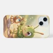 Der Grashüpfer und das Nektarkunstwerk.2 iPhone 15 Hülle (Rückseite (Horizontal))