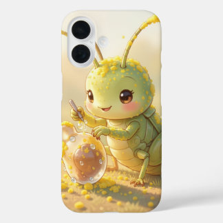 Der Grashüpfer und das Nektarkunstwerk iPhone 16 Hülle