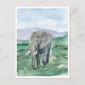 Der graue Elefant im Dschungel Postkarte (Vorderseite)