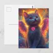 Der graue Engel Kitten Postkarte (Vorne/Hinten)