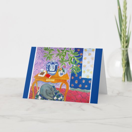 Der graue Hund Feiertagskarte (Vorderseite)