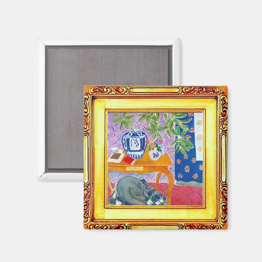 Der graue Hund Magnet (Vorderseite/Rückseite)