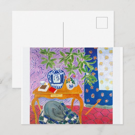 Der graue Hund Postkarte (Vorne/Hinten)