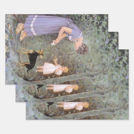 Der Graue kleine Hund von Guido Marzulli, Realismu Geschenkpapier Set (Set)