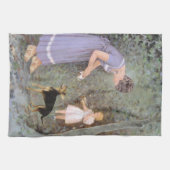 Der Graue kleine Hund von Guido Marzulli, Realismu Geschirrtuch (Horizontal)