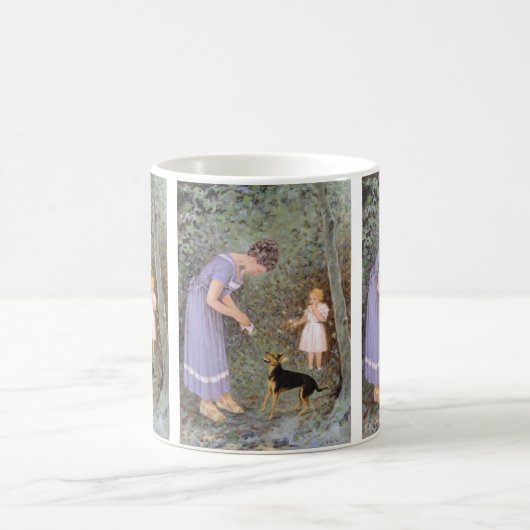 Der Graue kleine Hund von Guido Marzulli, Realismu Kaffeetasse (Mittel)