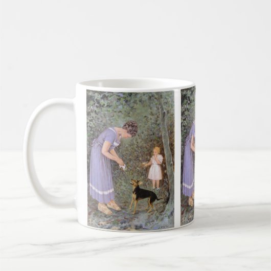 Der Graue kleine Hund von Guido Marzulli, Realismu Kaffeetasse (Links)